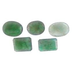 Green Emerald – 28.06 Carats (Ratti-31.00) Panna ~ 5 Pcs Seller Pack